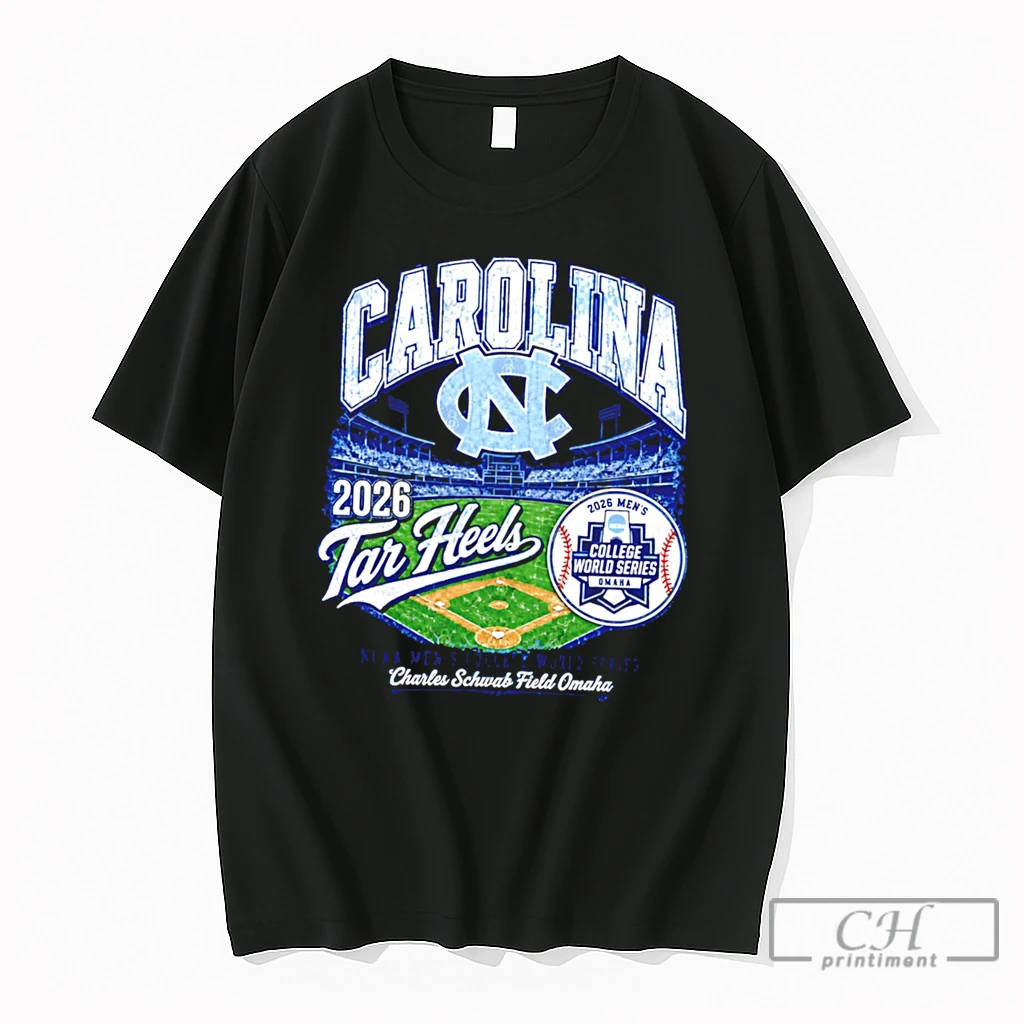 Premium Carolina Tar Heels Baseball 2026 Mens College World Series Omaha Tee T Shirts Sweater Hoodie