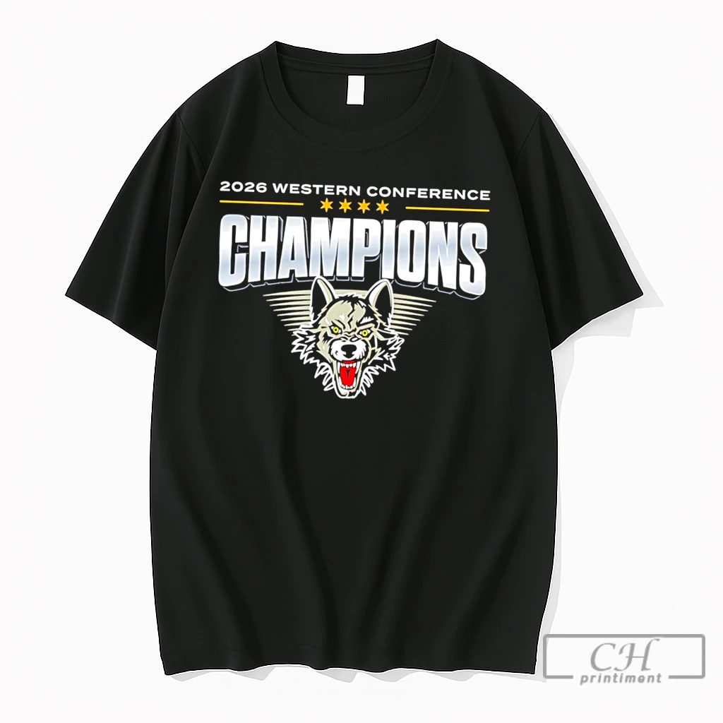 Premium Chicago Wolves 2026 Western Conference Champions Tee T Shirts Sweater Hoodie