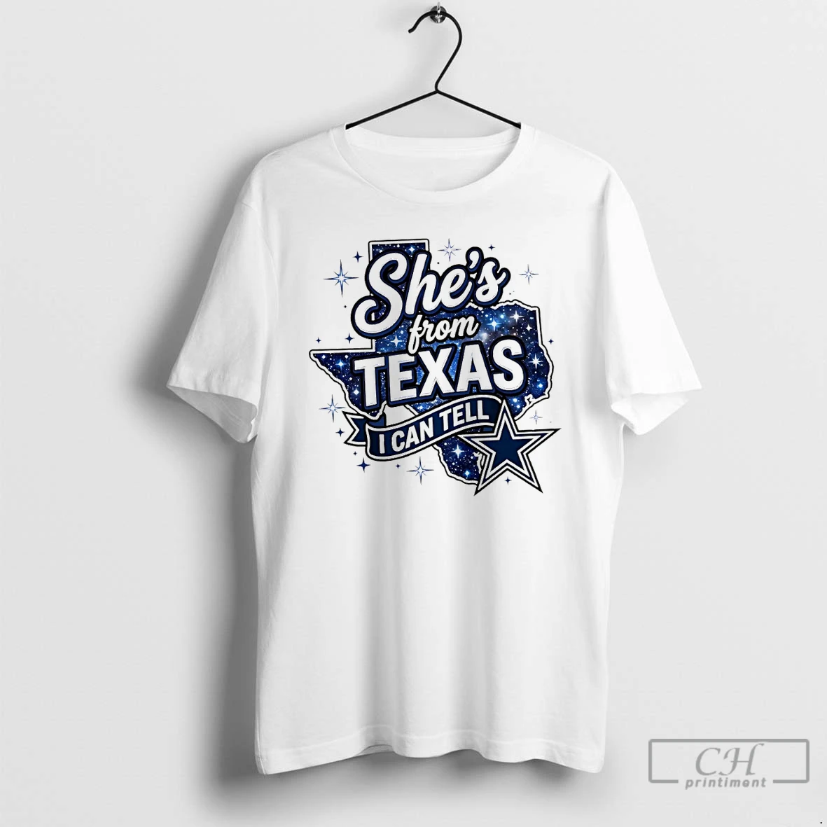Premium Dallas Cowboys Star Shes From Texas I Can Tell Text T Shirts Sweater Hoodie