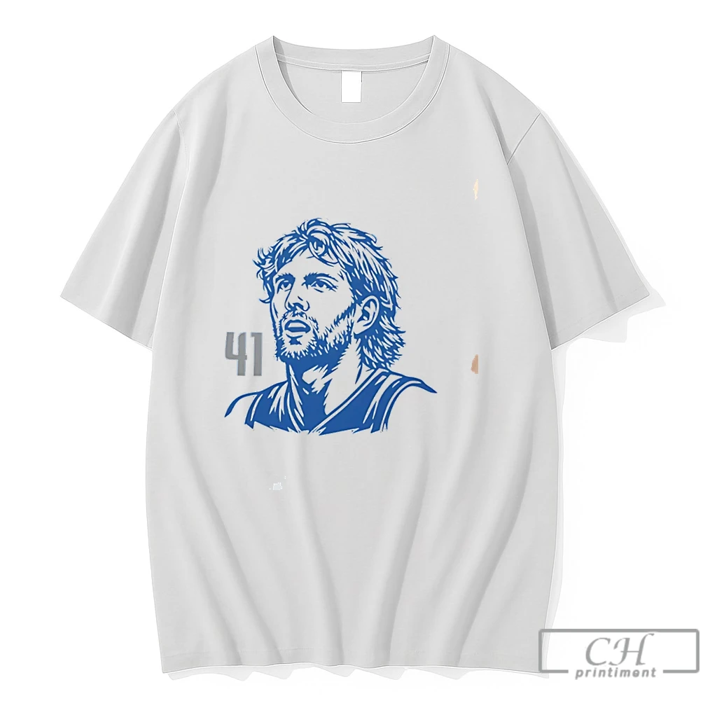 Premium Dirk Nowitzki No 41 Dallas Mavericks Paint Tee T Shirts Sweater Hoodie