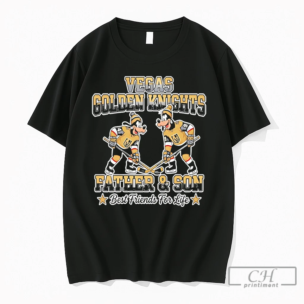 Premium Disney Goofy Vegas Golden Knights Father And Son Best Friends For Life T Shirts Sweater Hoodie