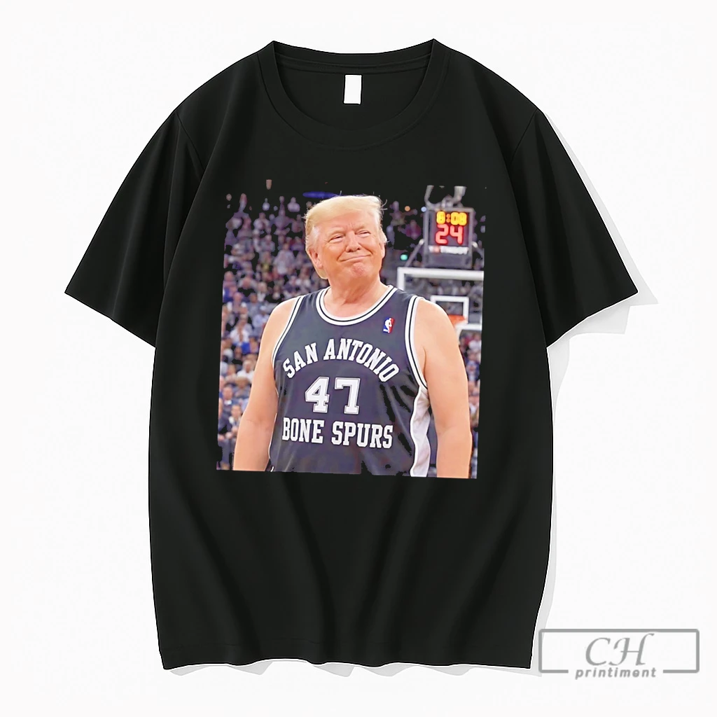 Premium Donald Trump Wearing San Antonio Spurs Jersey Bone Spurs Tee T Shirts Sweater Hoodie