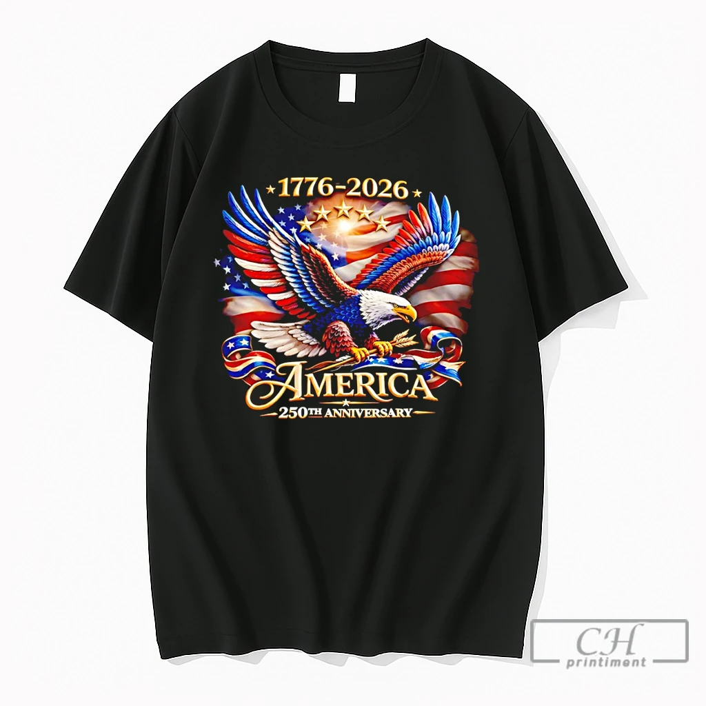 Premium Eagle American Flag 1776 2026 America 250th Anniversary Patriotic Flag T Shirts Sweater Hoodie