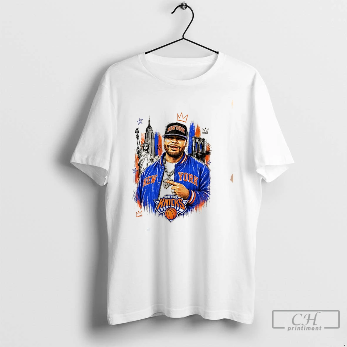 Premium Fat Joe New York Knicks Jacket And Hat City Landscape Graphic Tee T Shirts Sweater Hoodie