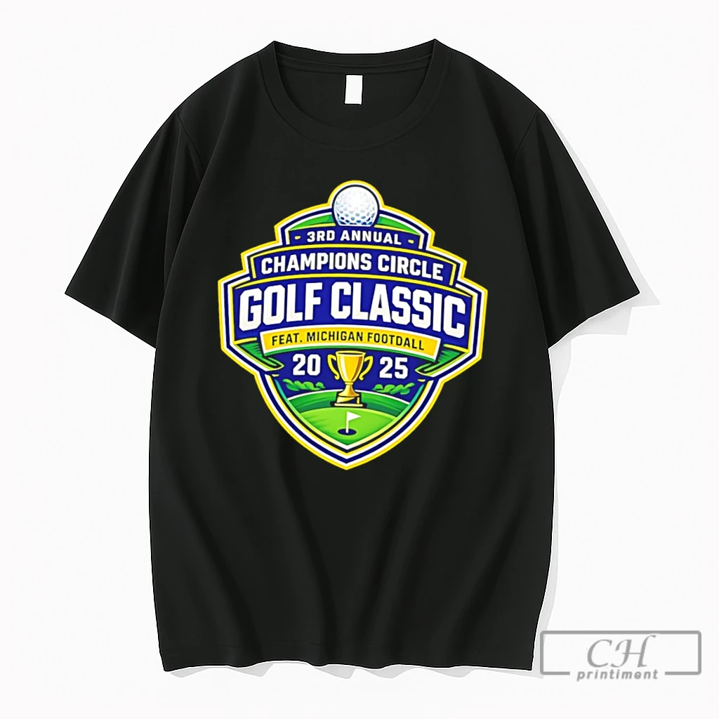 Premium Feat Michigan Football 3rd Annual Champions Circle Golf Classic 2026 Logo Tee T Shirts Sweater Hoodie