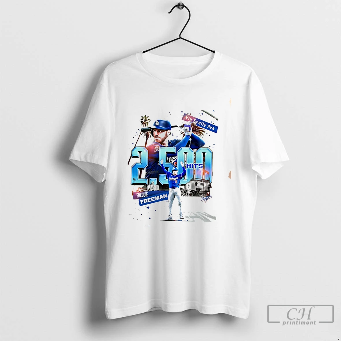 Premium Freddie Freeman Los Angeles Dodgers On Your 2500th Hit Tee T Shirts Sweater Hoodie