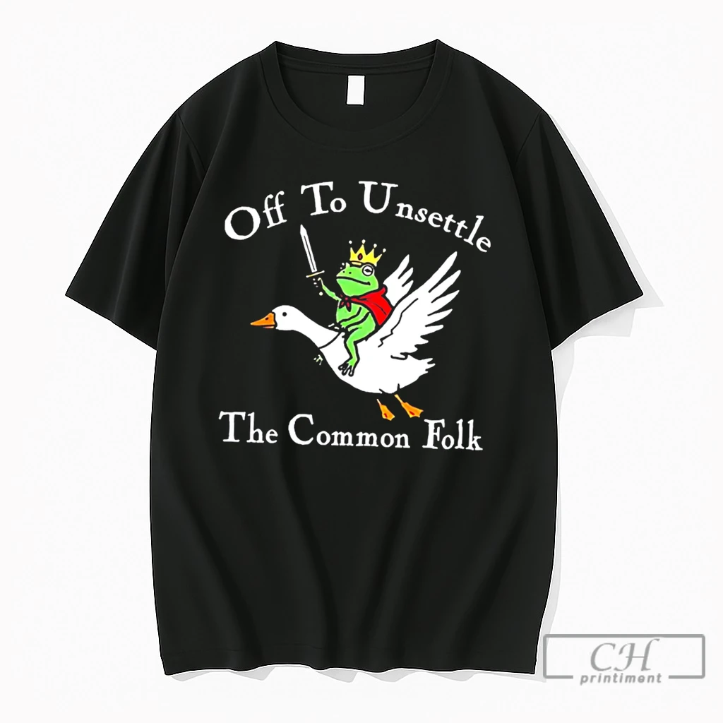 Premium Frog Off To Unsettle The Common Folk Meme Tee T Shirts Sweater Hoodie