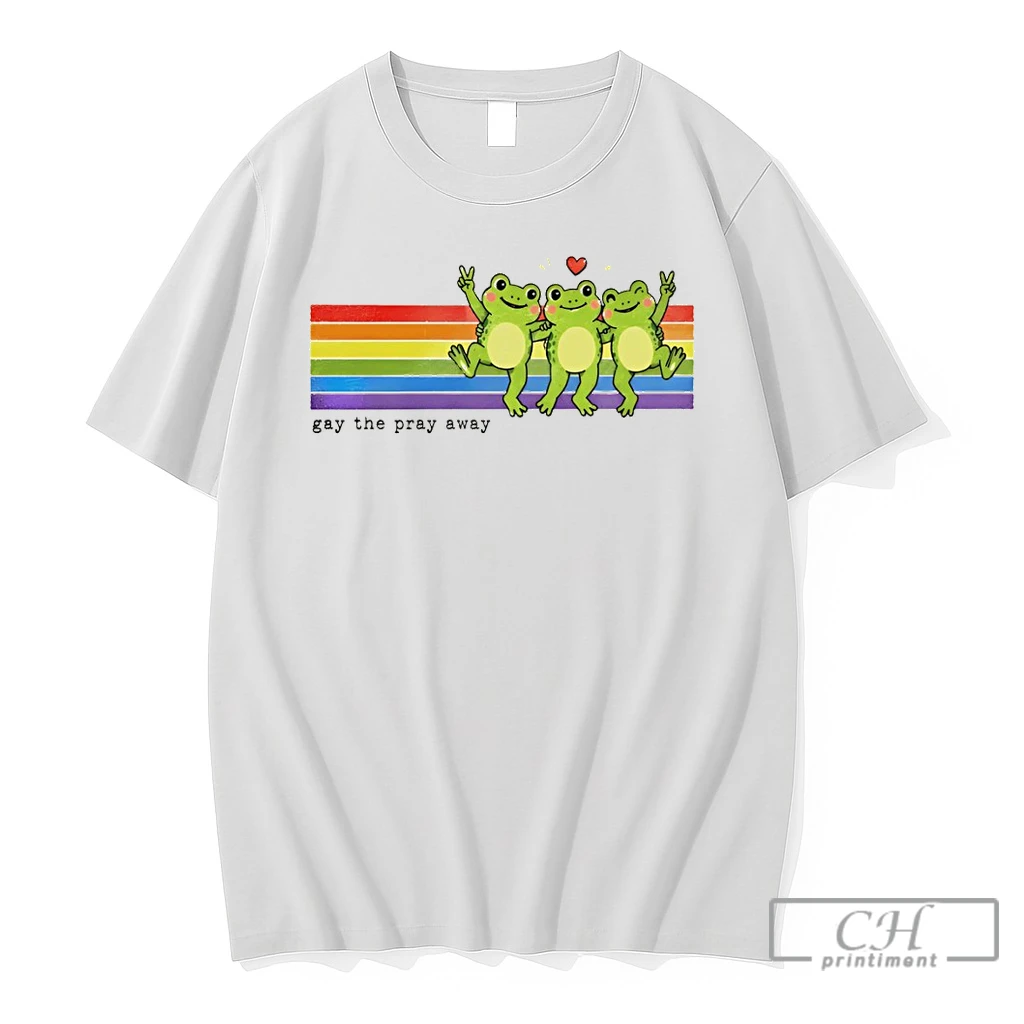 Premium Frogs Rainbow Gay The Pray Away Pride Month T Shirts Sweater Hoodie