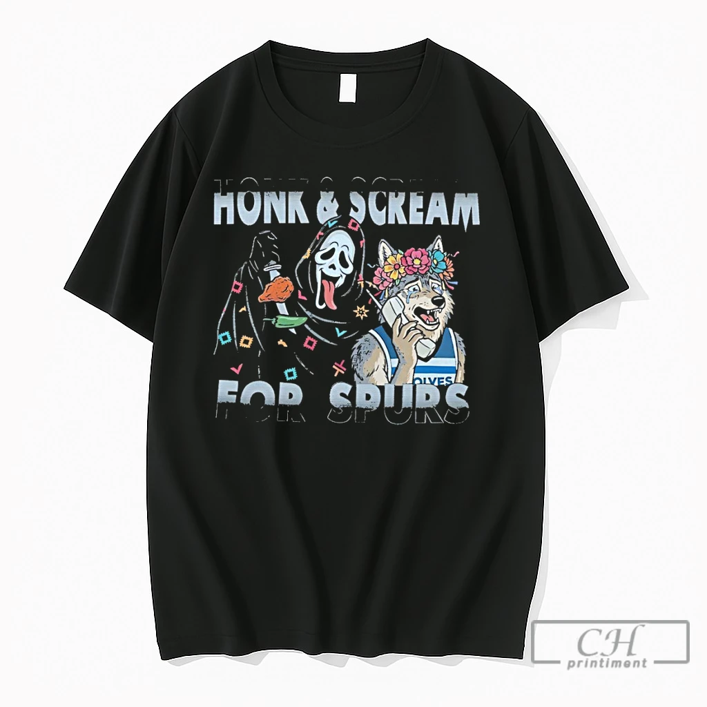 Premium Ghostface And Wolf Minnesota Timberwolves Fan Honk And Scream For San Antonio Spurs Basketball T Shirts Sweater Hoodie