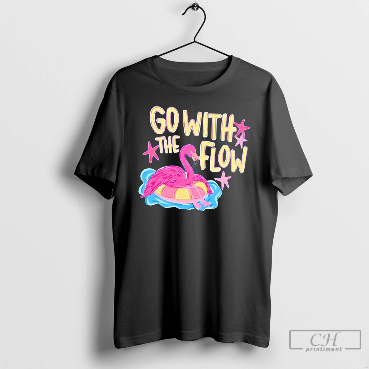 Premium Go With The Flow Flamingo Tee T Shirts Sweater Hoodie