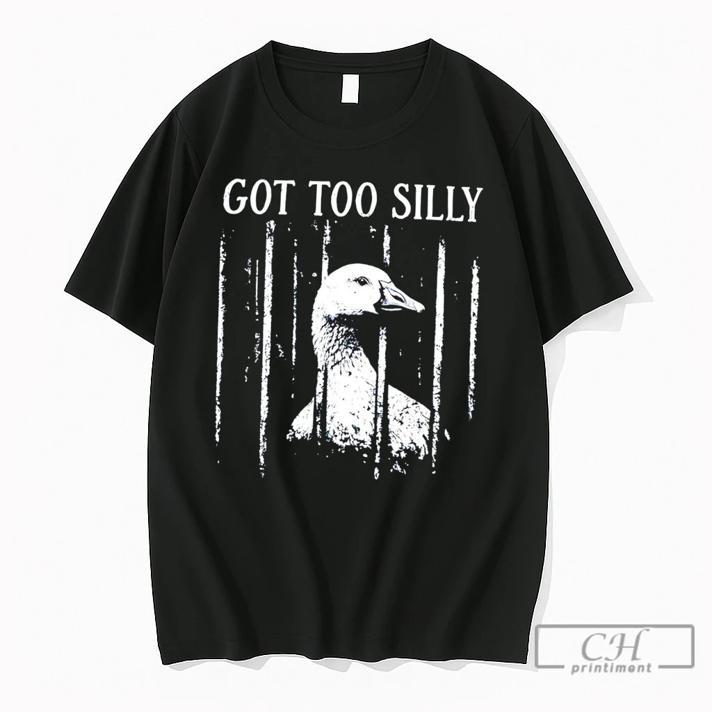 Premium Got Too Silly Duck In Cell Illustrated Tee T Shirts Sweater Hoodie