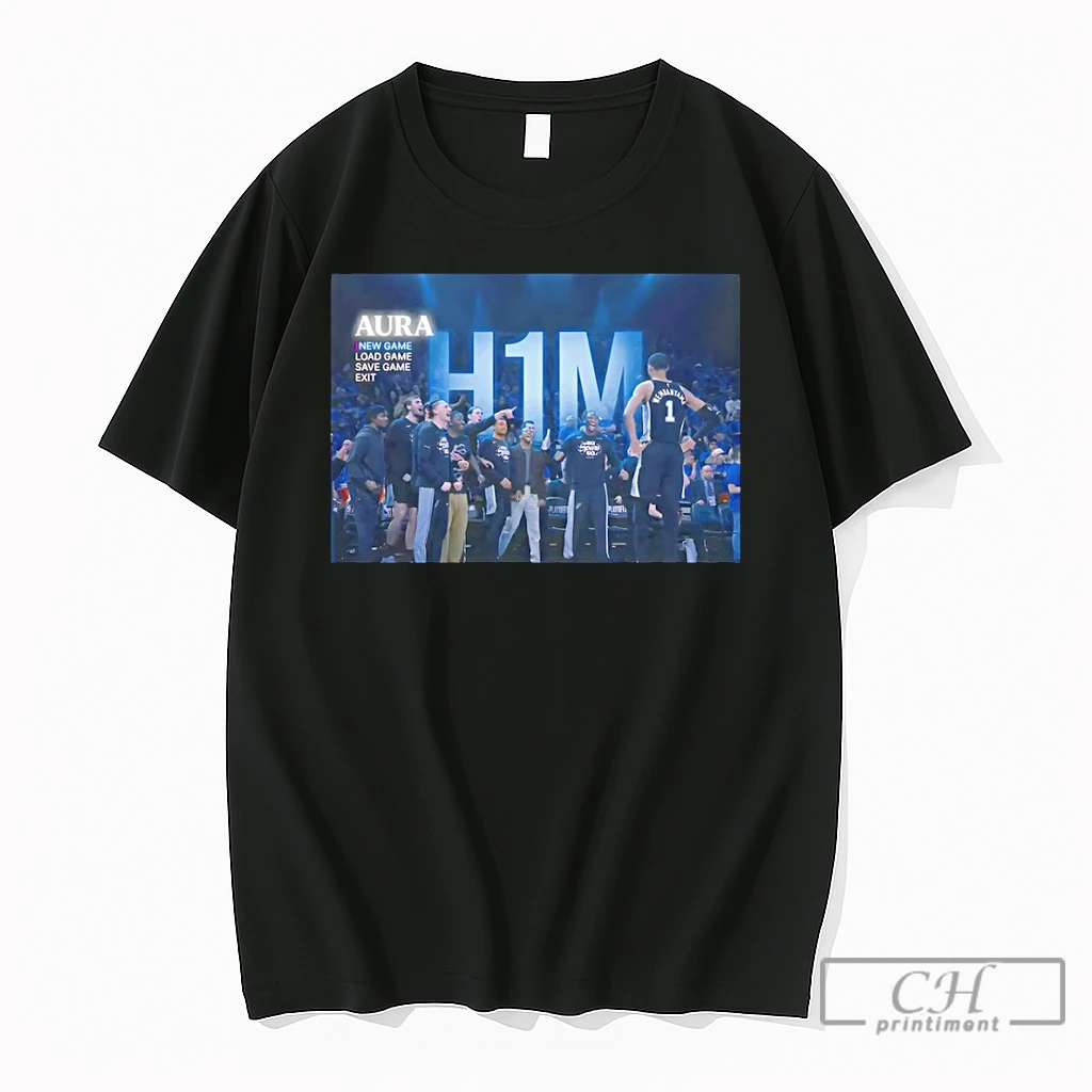Premium H1m Aura New Game Load Game Save Game Exit Wemby San Antonio Spurs Basketball Nba 2026 T Shirts Sweater Hoodie