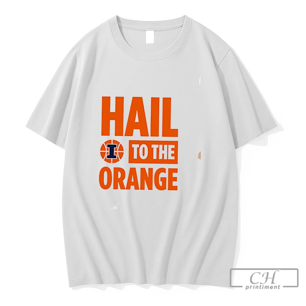 Premium Hail To The Orange Illinois Fighting Illini Logo Tee T Shirts Sweater Hoodie