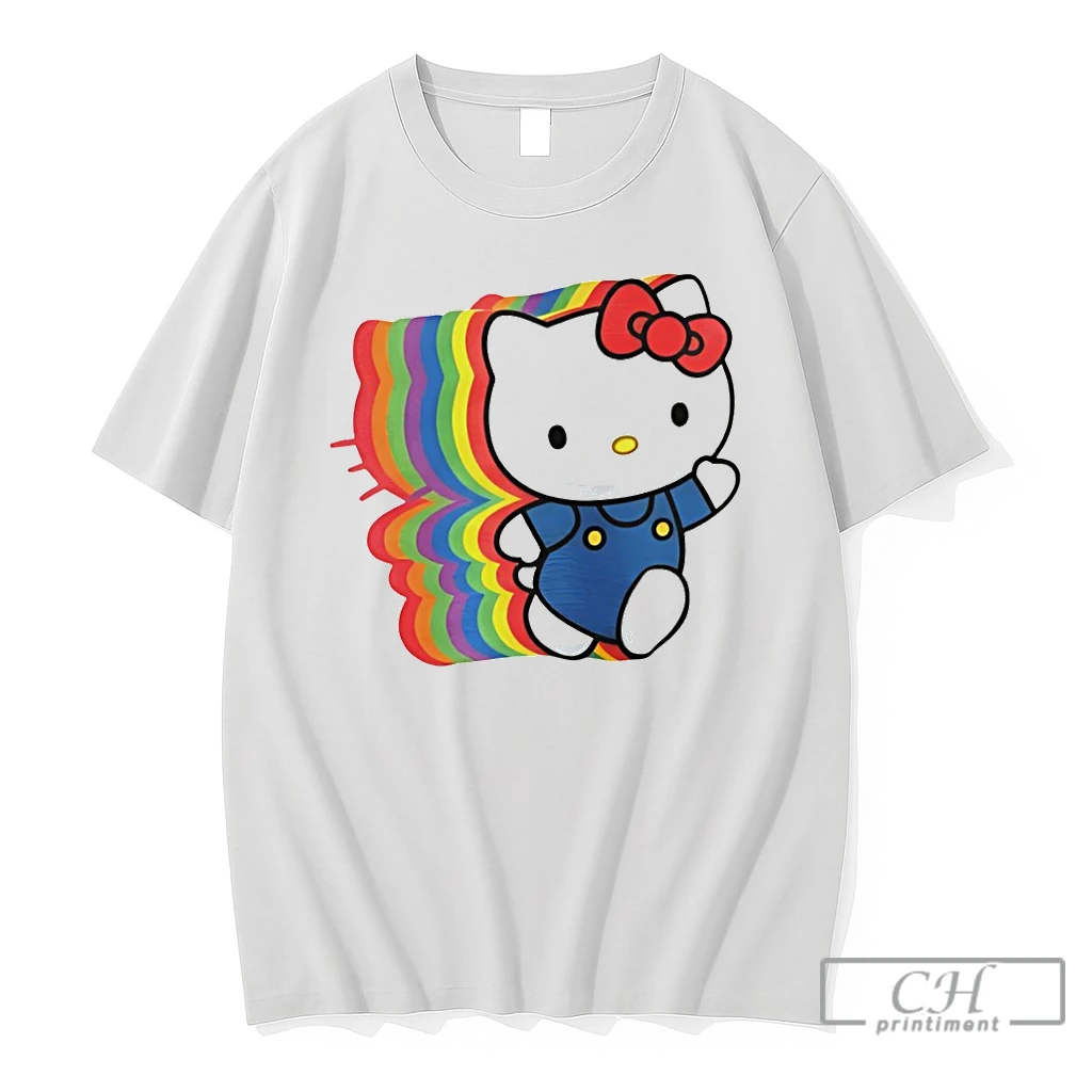 Premium Hello Kitty Running Rainbow Lgbt Pride Month T Shirts Sweater Hoodie