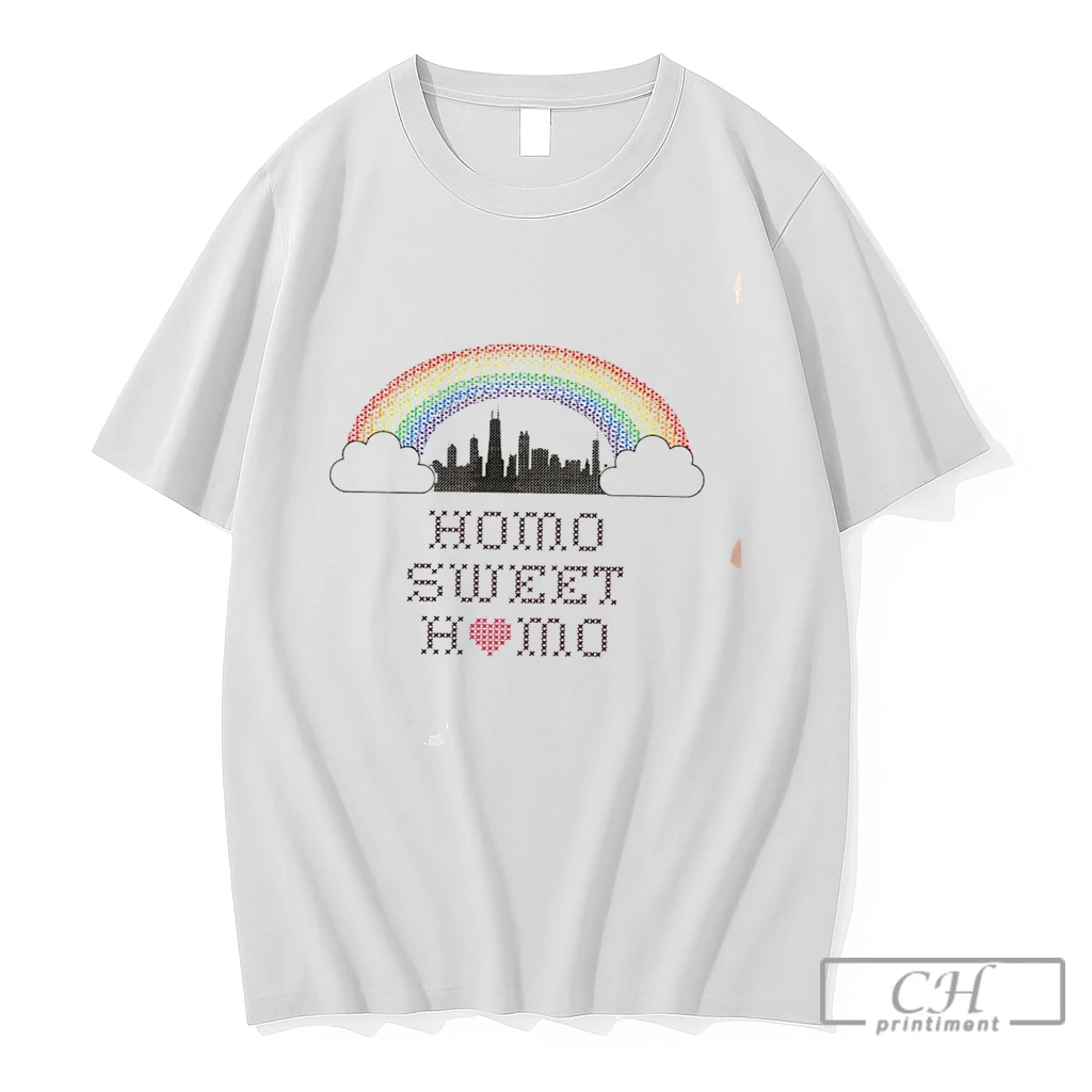 Premium Homo Sweet Homo Pride Rainbow Skyline Tee T Shirts Sweater Hoodie