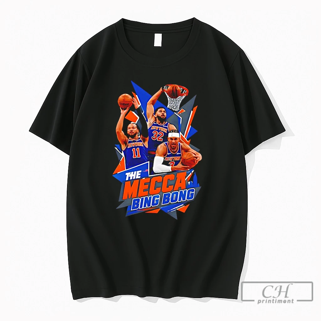 Premium Jalen Brunson Karl Anthony Towns Josh Hart The Mecca Bing Bong New York Knicks Basketball Finals Nba 2026 T Shirts Sweater Hoodie