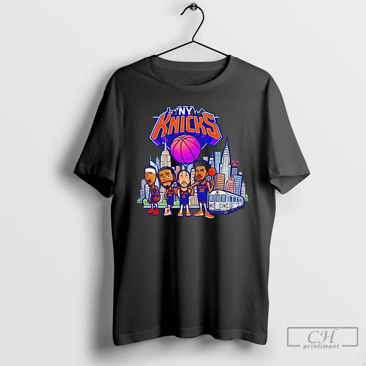 Premium Jalen Brunson Karl Anthony Towns Josh Hart Cartoon City Skyline New York Knicks Basketball Nba 2026 T Shirts Sweater Hoodie