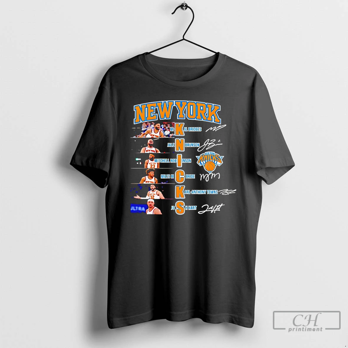 Premium Jalen Brunson Karl Anthony Towns Mikal Bridges New York Knicks Basketball Nba 2026 Signatures T Shirts Sweater Hoodie