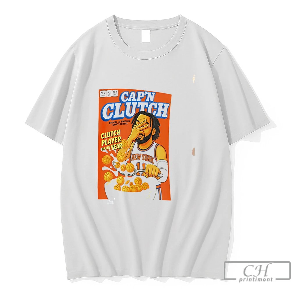 Premium Jalen Brunson New York Knicks Capn Clutch Player Of The Year Tee T Shirts Sweater Hoodie