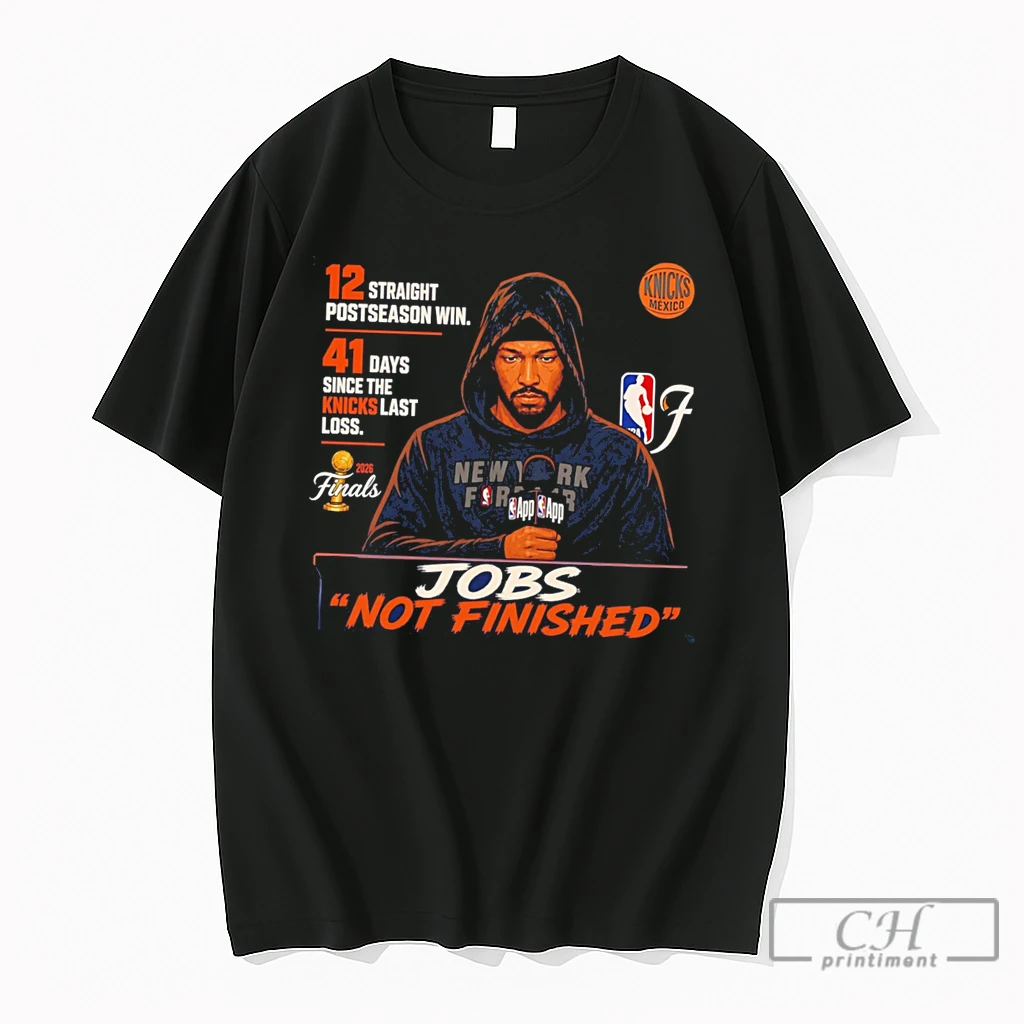 Premium Jalen Brunson New York Knicks Jobs Not Finished Illustratrion Tee T Shirts Sweater Hoodie