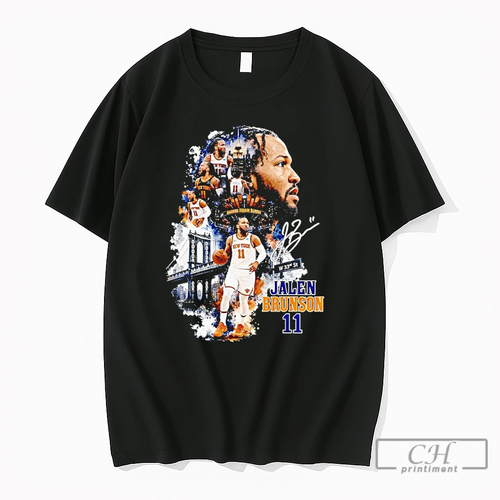 Premium Jalen Brunson Number 11 Knicks Basketball Star Graphic Signature T Shirts Sweater Hoodie