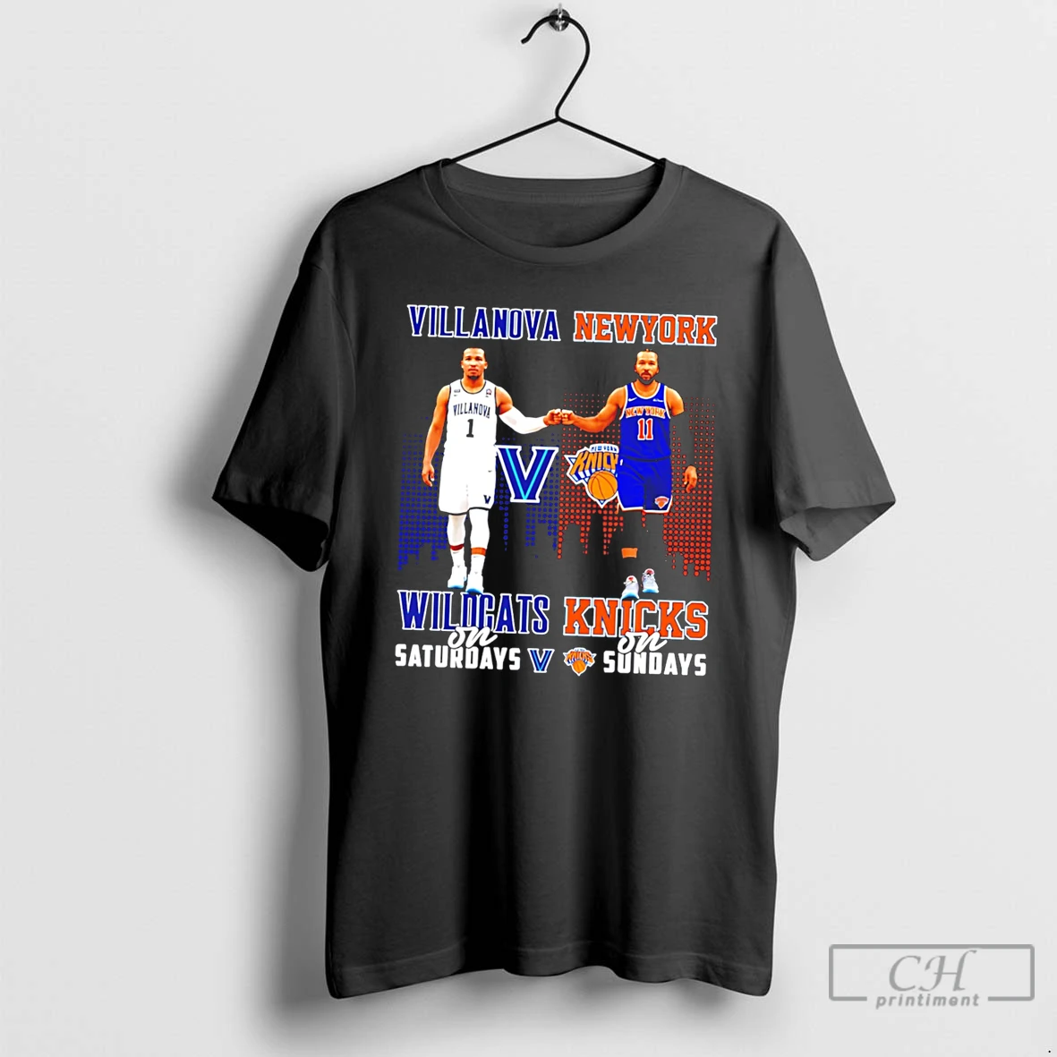 Premium Jalen Brunson Villanova Wildcats On Saturdays Vs New York Knicks On Sundays Skyline Tee T Shirts Sweater Hoodie