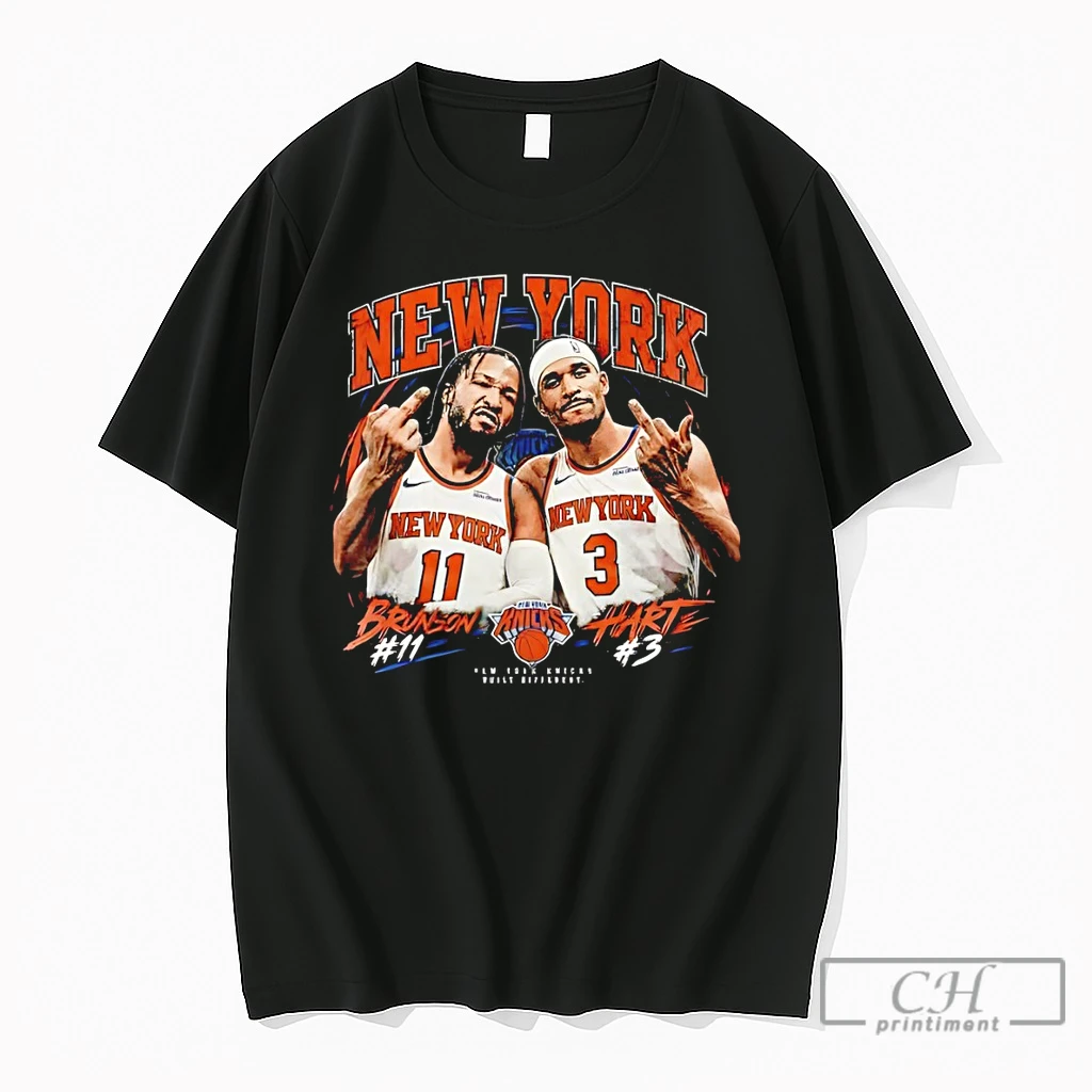 Premium Jalen Brunson And Josh Hart Middle Finger New York Knicks Basketball Nba Vintage T Shirts Sweater Hoodie