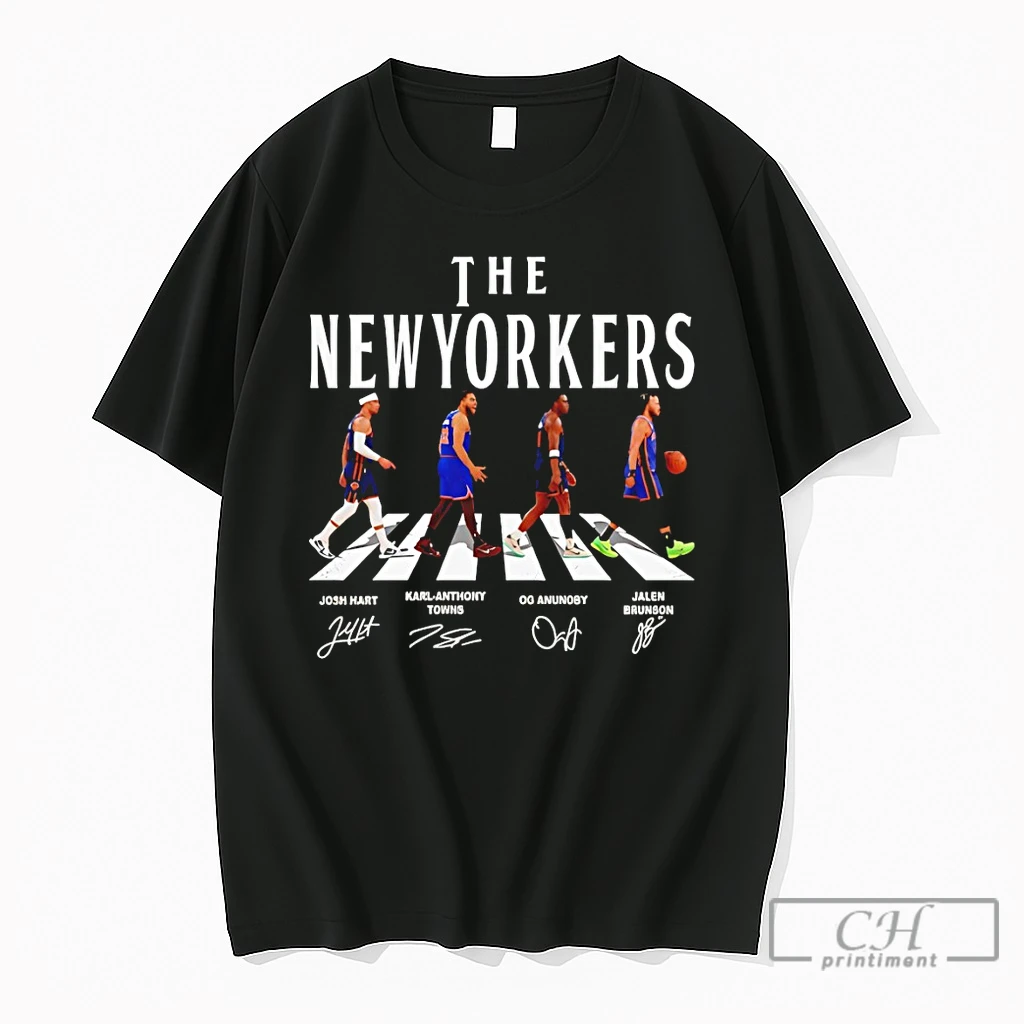 Premium Josh Hart Karl Anthony Towns Og Anunoby Jalen Brunson The New Yorkers Abbey Road Signatures T Shirts Sweater Hoodie