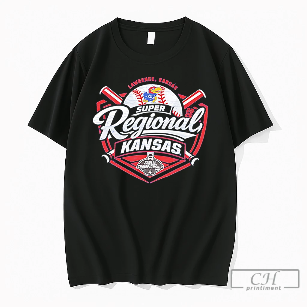Premium Kansas Jayhawks 2026 Super Regional Logo Tee T Shirts Sweater Hoodie