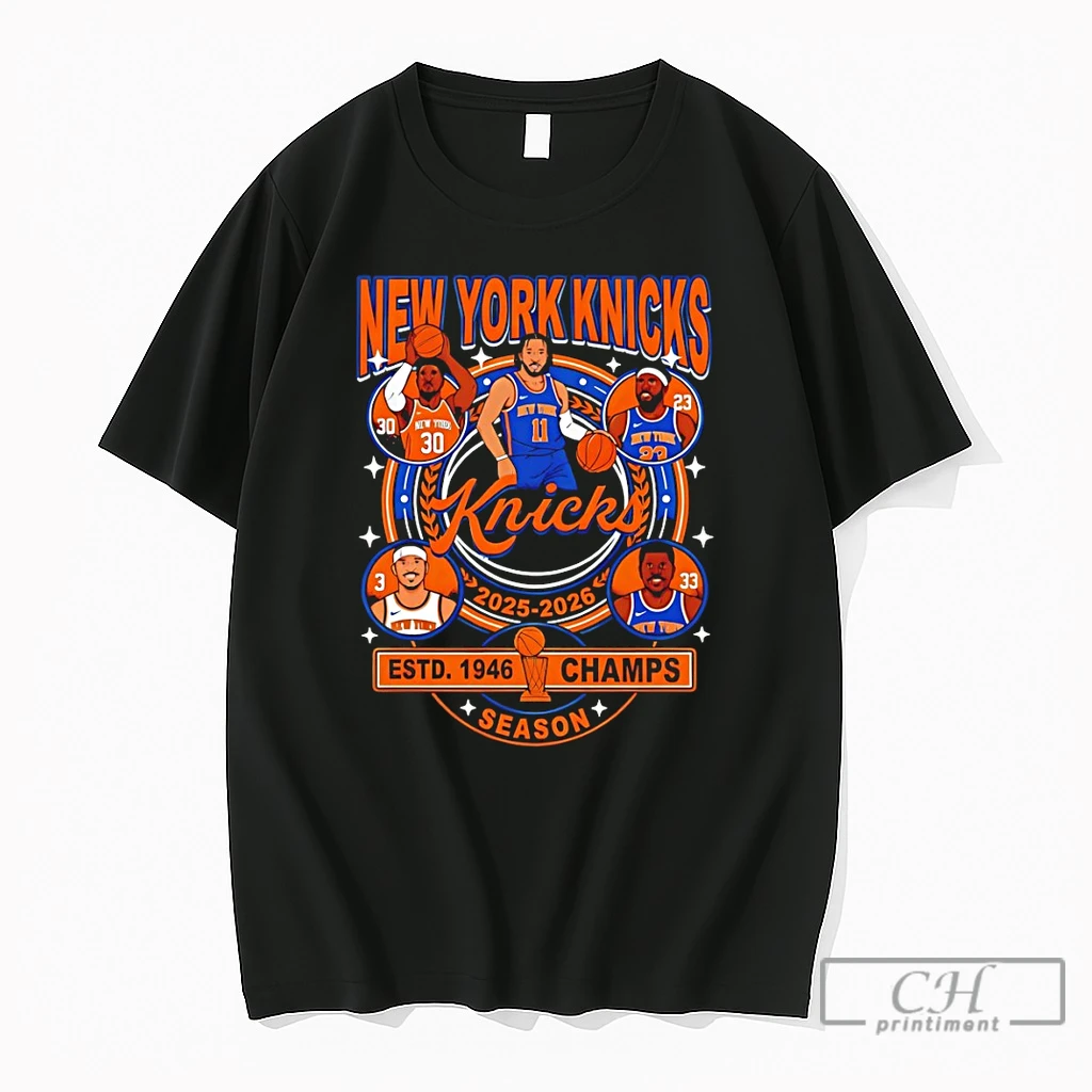 Premium Karl Anthony Towns Josh Hart Jalen Brunson Og Anunoby New York Knicks Basketball Nba Playoffs Estd 1946 Chams Season T Shirts Sweater Hoodie