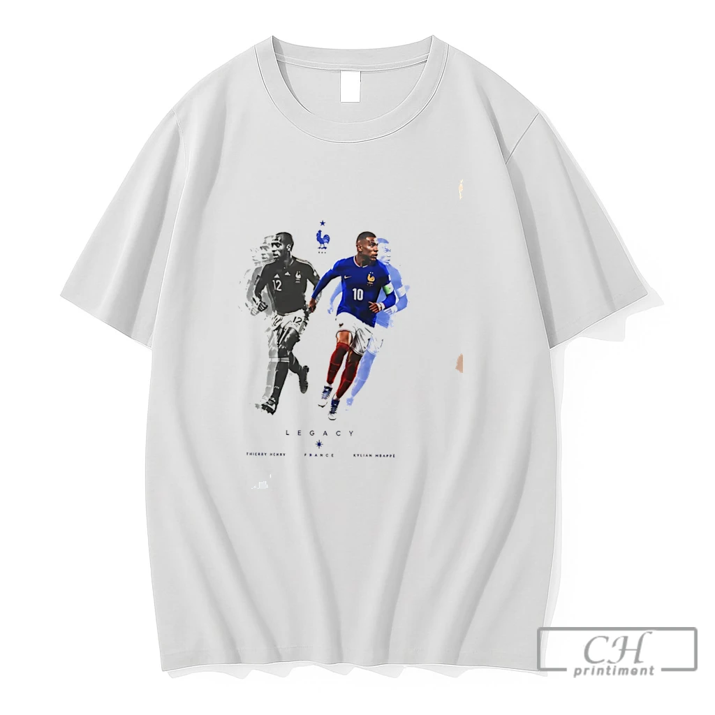 Premium Kylian Mbappe And Thierry Henry Dynamic Legacy Illustration Tee T Shirts Sweater Hoodie