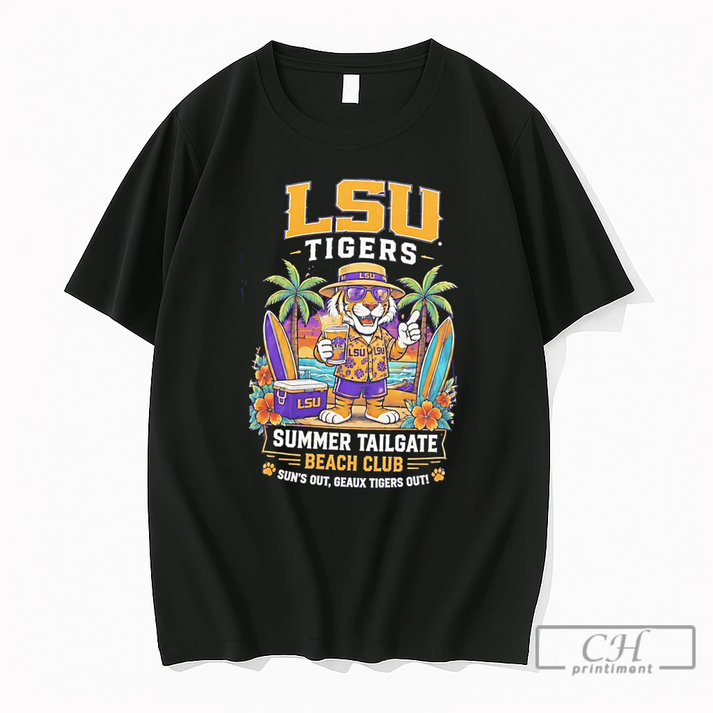Premium Lsu Tigers Summer Tailgate Beach Club Suns Out Geaux Tigers Out Tee T Shirts Sweater Hoodie