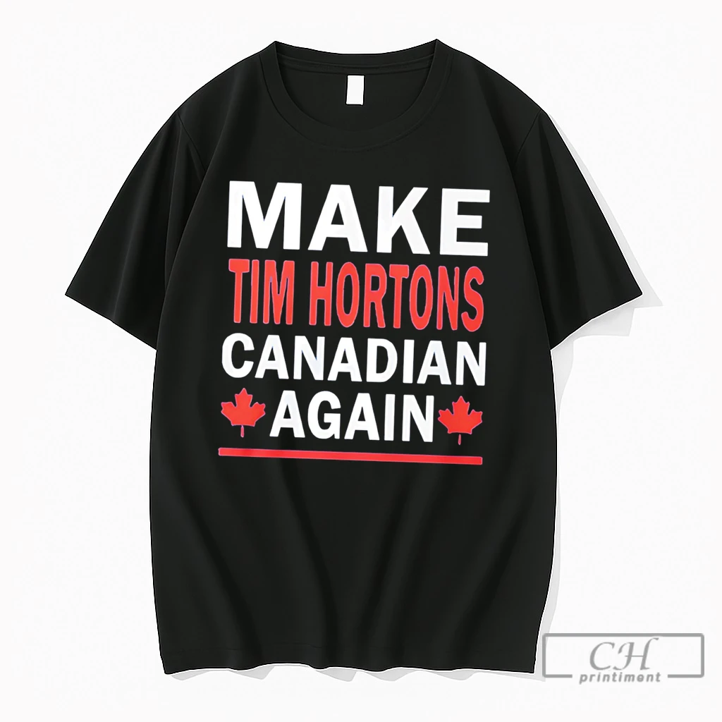Premium Make Tim Hortons Canadian Again Flag Tee T Shirts Sweater Hoodie
