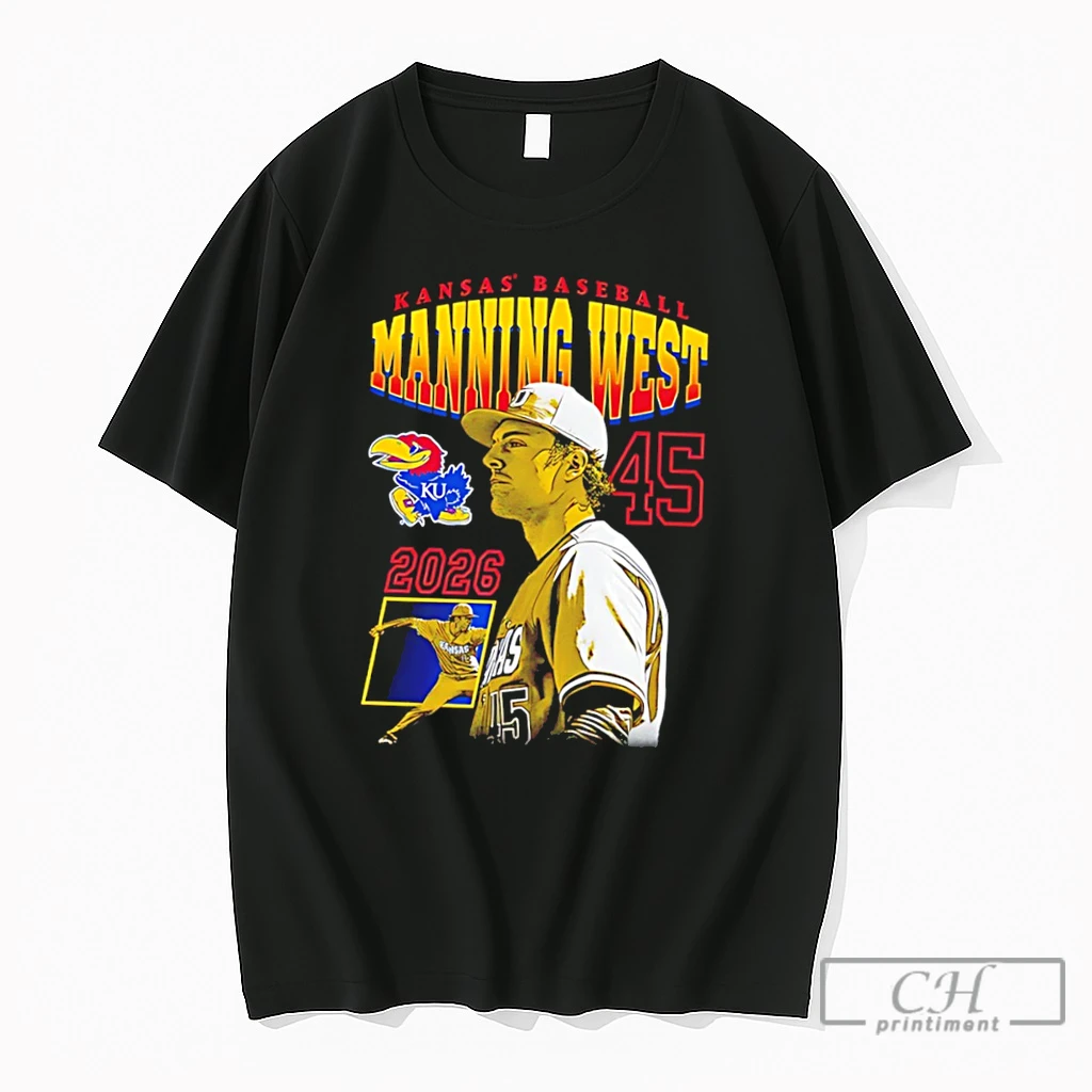 Premium Manning West Kansas Baseball Portrait Tee T Shirts Sweater Hoodie