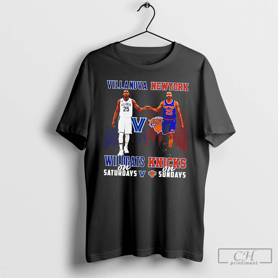Premium Mikal Bridges Villanova Wildcats On Saturdays Vs New York Knicks On Sundays Skyline Tee T Shirts Sweater Hoodie