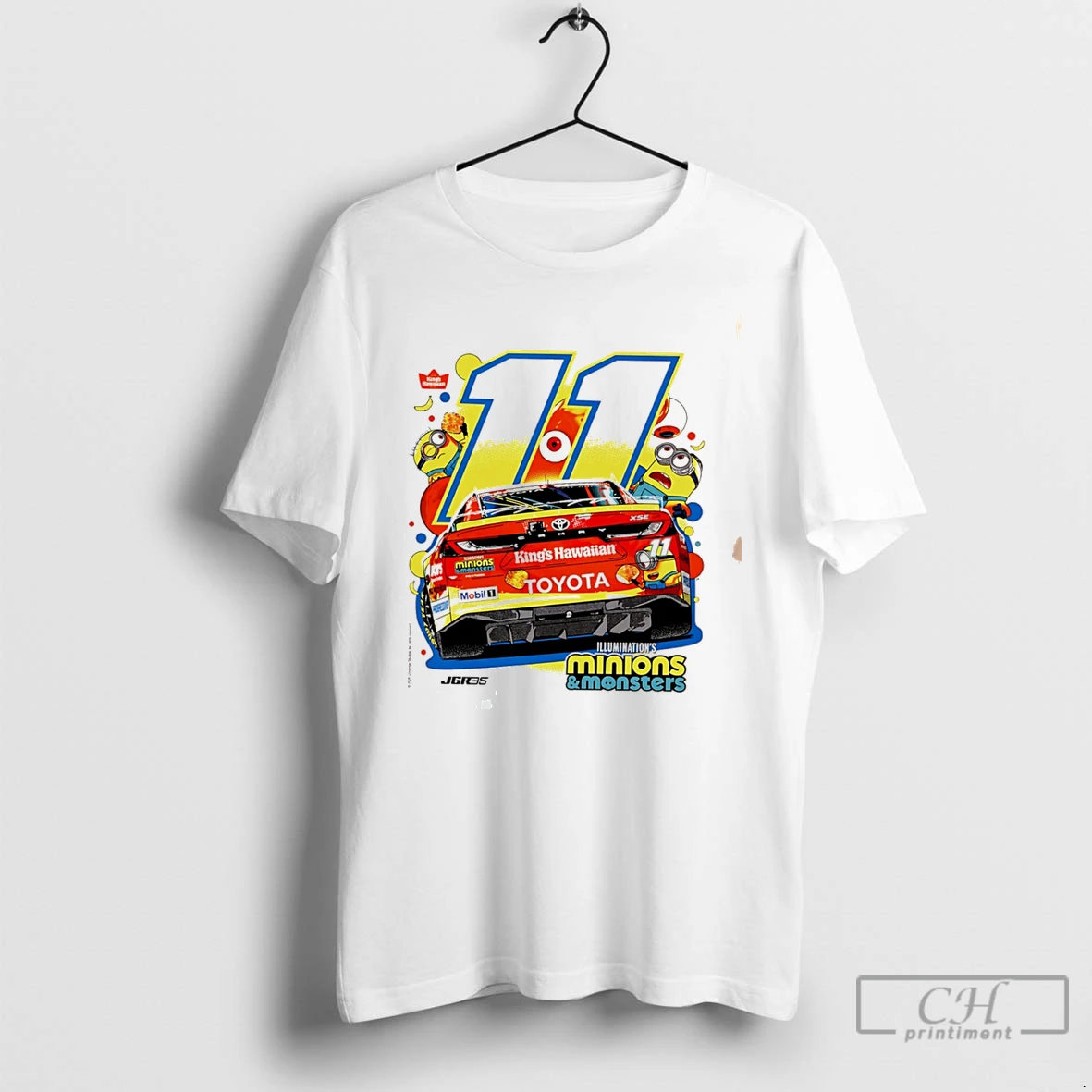Premium Minion And Monsters Kings Hawaiian Denny Hamlin Tee T Shirts Sweater Hoodie