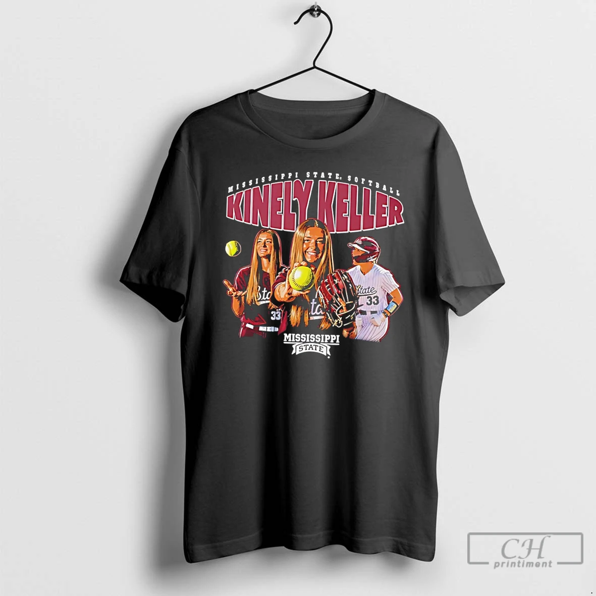 Premium Mississippi State Softball Kinley Keller Portrait Collage Retro Tee T Shirts Sweater Hoodie