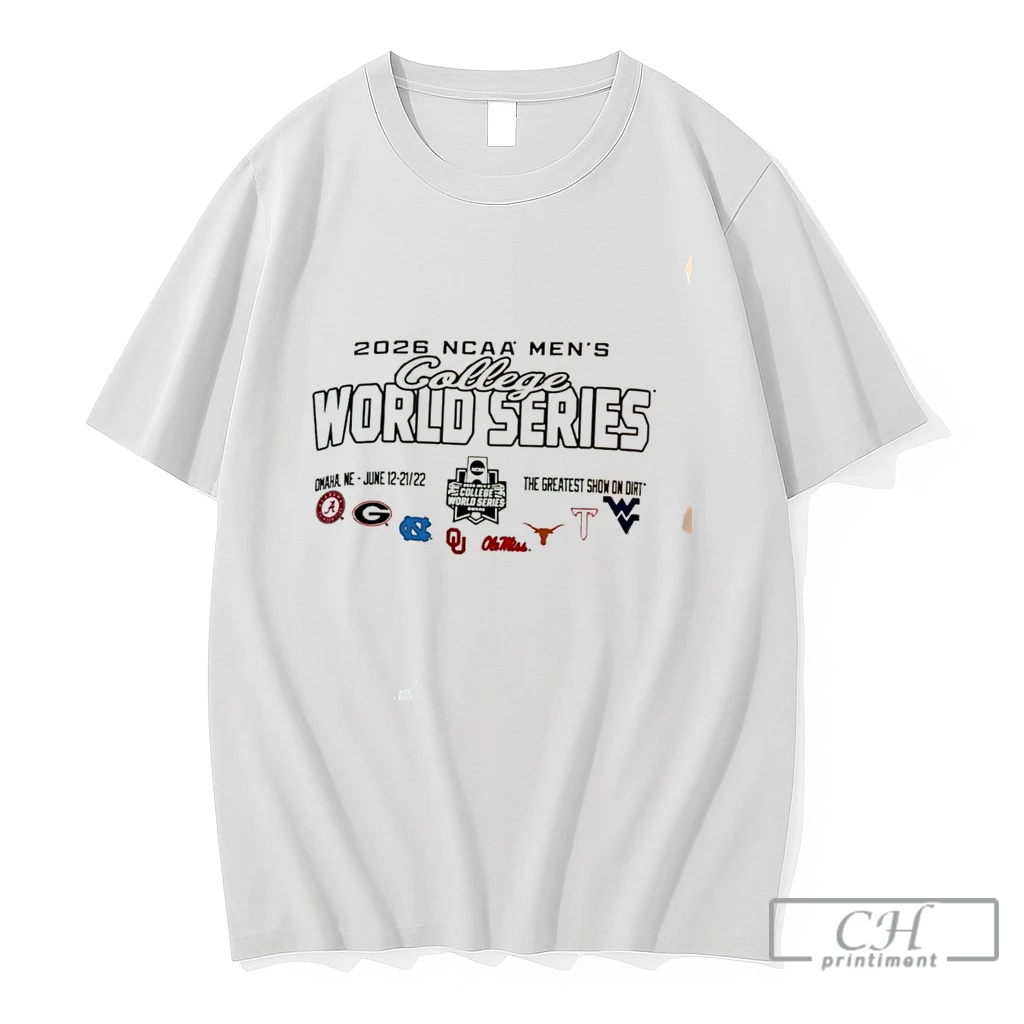 Premium Ncaa Mens Baseball College World Series The Greatest Show On Dirt 2026 Tee T Shirts Sweater Hoodie