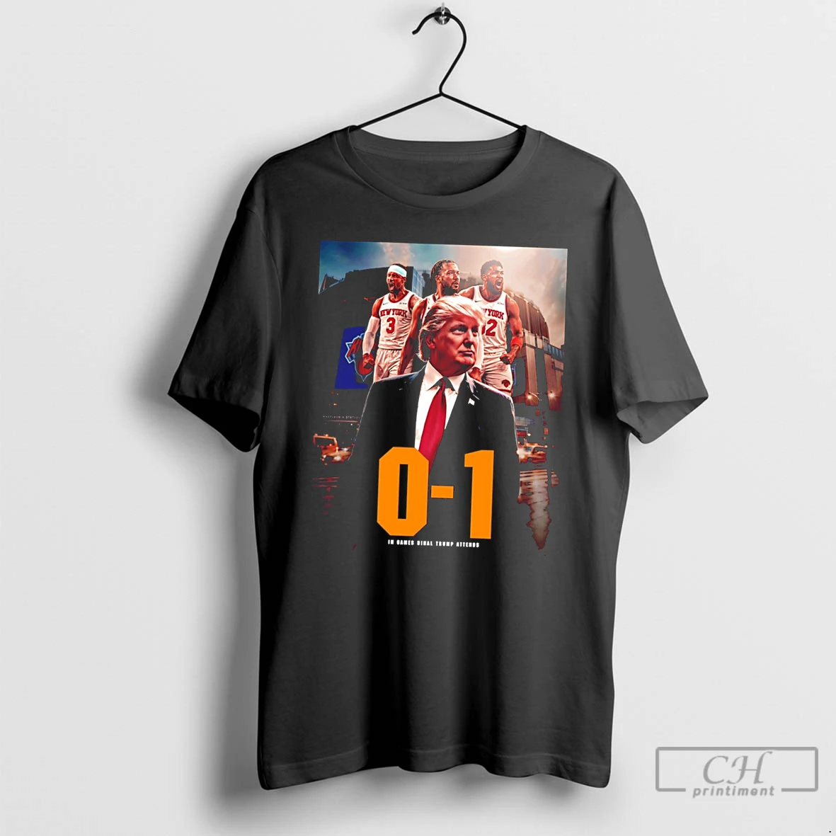 Premium New York Knicks 0 1 In Games Donald Trump Attends Tee T Shirts Sweater Hoodie