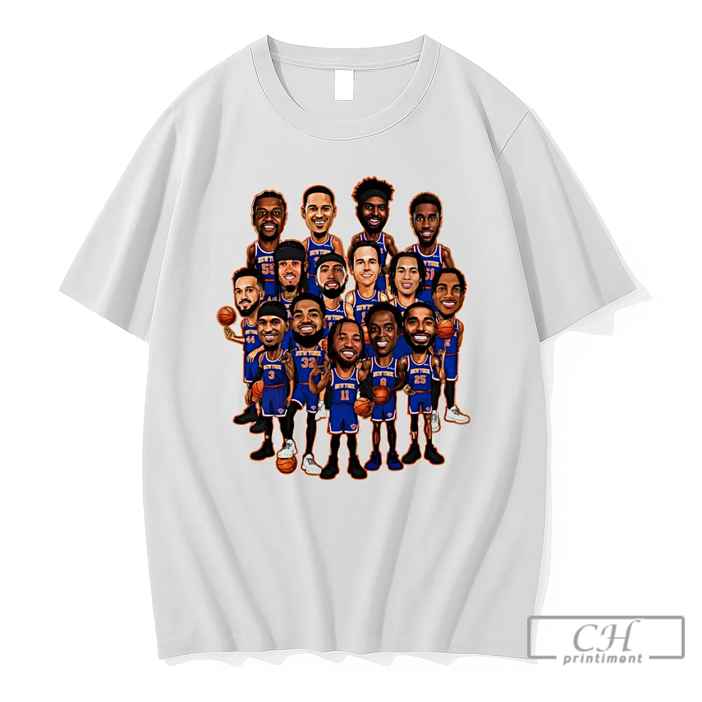 Premium New York Knicks Basketball All Time Roster Caricature Basketball Nba 2026 T Shirts Sweater Hoodie