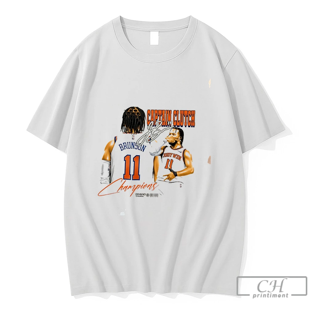 Premium New York Knicks Jalen Brunson Captain Clutch Signature Tee T Shirts Sweater Hoodie