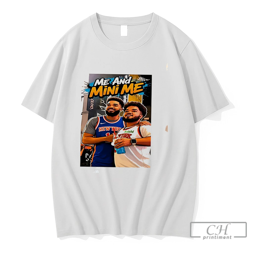 Premium New York Knicks Karl Anthony Towns Me And Mini Me Illustration Tee T Shirts Sweater Hoodie