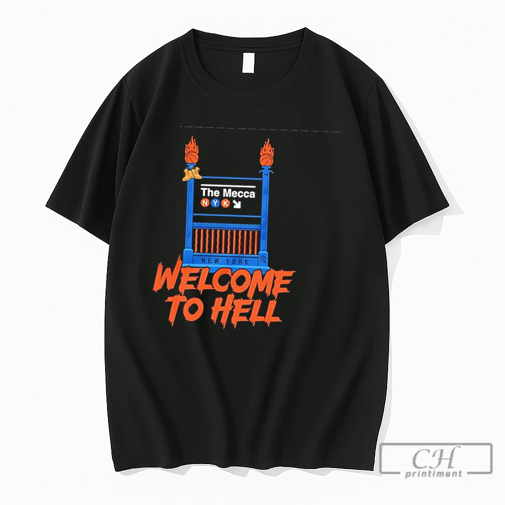 Premium New York Knicks The Mecca Welcome To Hell Graphic Tee T Shirts Sweater Hoodie