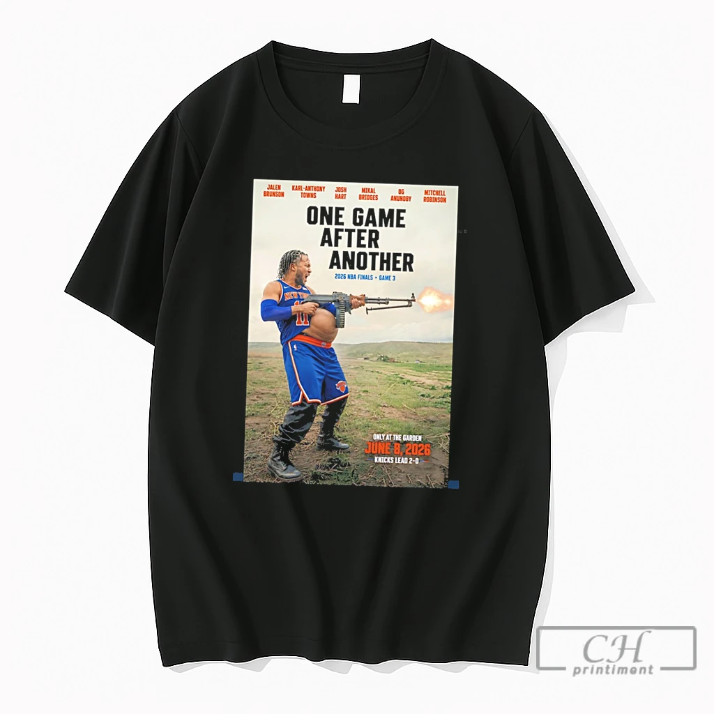 Premium New York Knicks One Game After Another Jalen Brunson Holding Rifle Tee T Shirts Sweater Hoodie