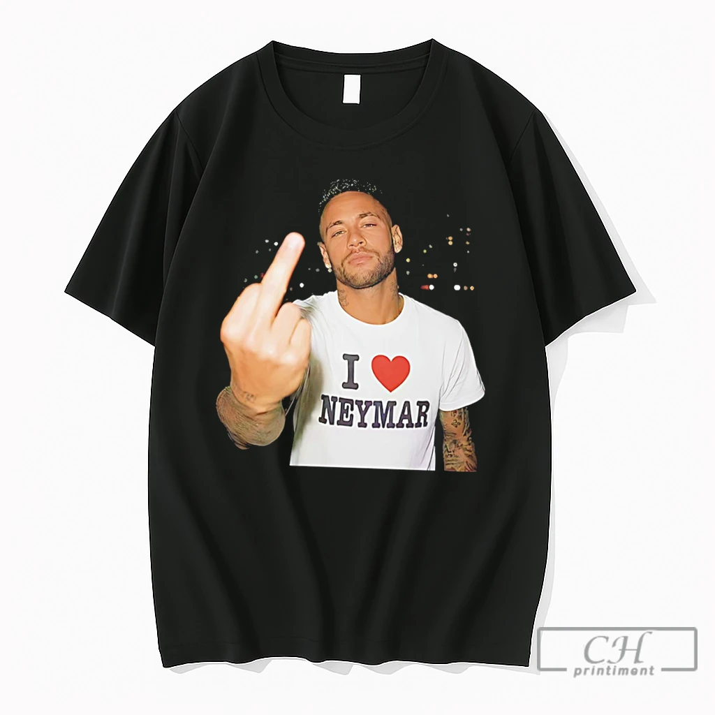 Premium Neymar Wearing I Love Neymar Tee Middle Finger Tee T Shirts Sweater Hoodie