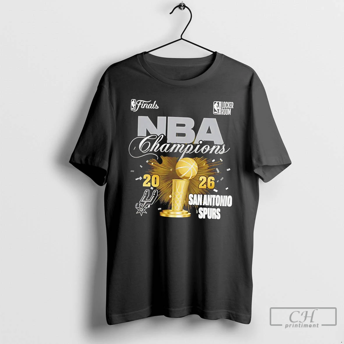 Premium San Antonio Spurs 2026 Nba Finals Champions Locker Room Trophy Tee T Shirts Sweater Hoodie