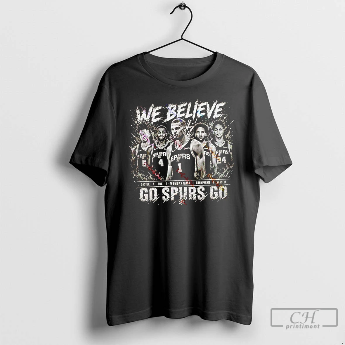 Premium San Antonio Spurs Basketball Team We Believe Go Spurs Go T Shirts Sweater Hoodie