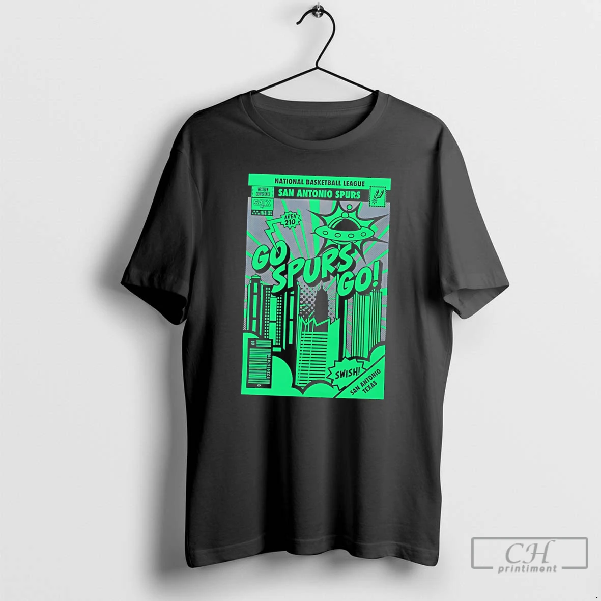 Premium San Antonio Spurs National Basketball League Go Spurs Go Comic Book Tee T Shirts Sweater Hoodie