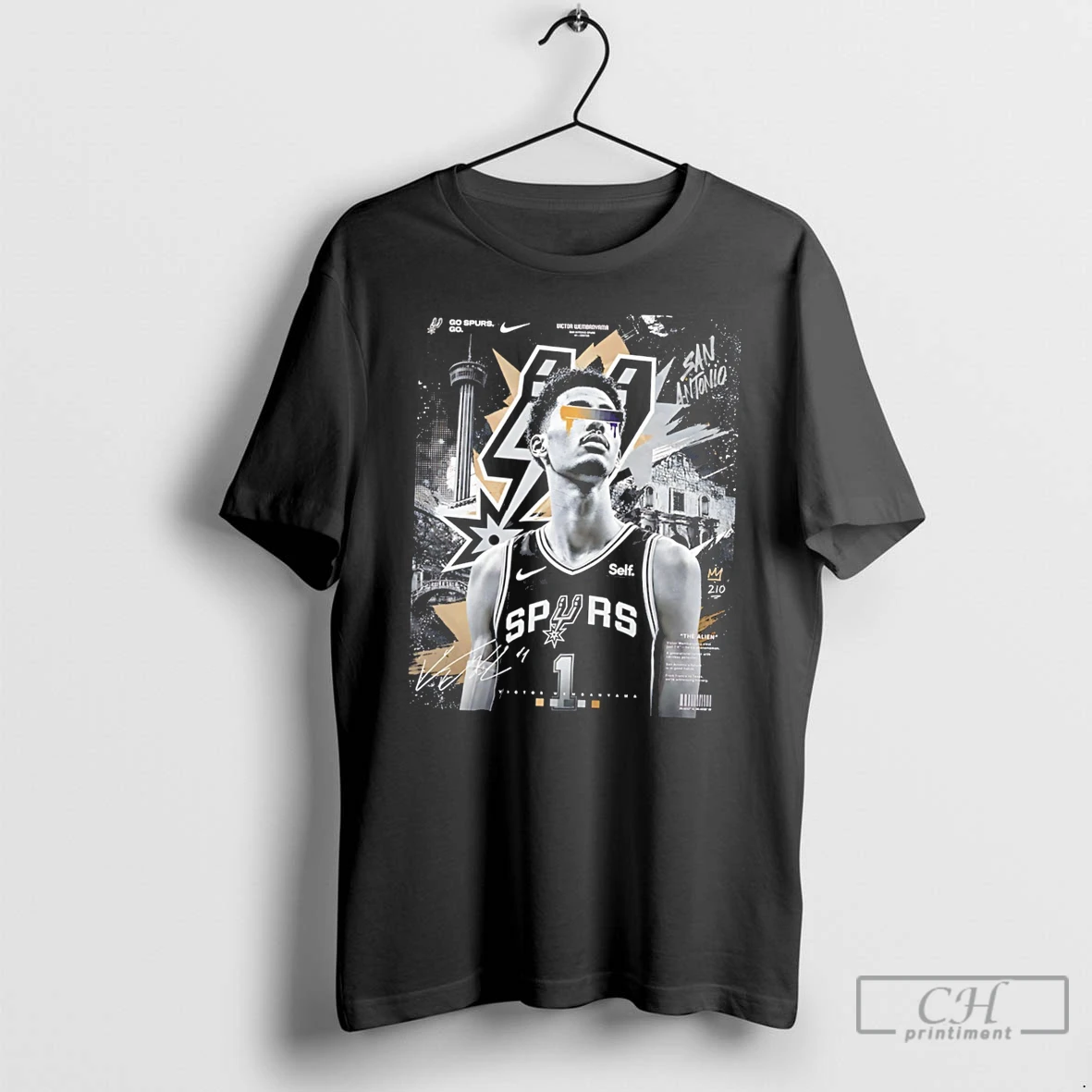 Premium San Antonio Spurs Wemby Victor Wembanyama Digital Tee T Shirts Sweater Hoodie