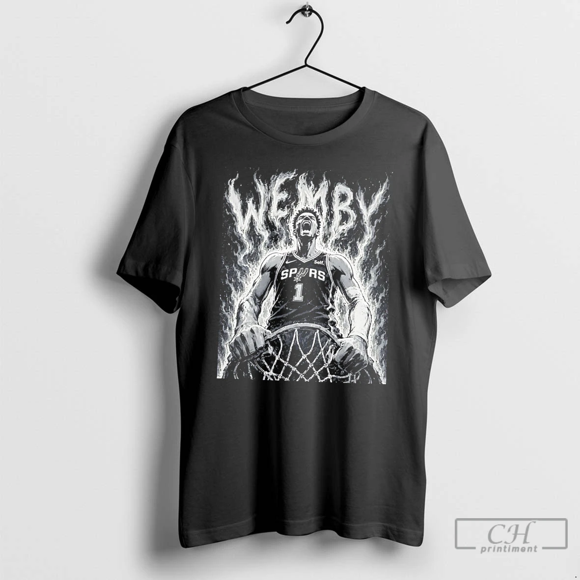 Premium San Antonio Spurs Wemby Victor Wembanyama Manga Style Graphic Tee T Shirts Sweater Hoodie
